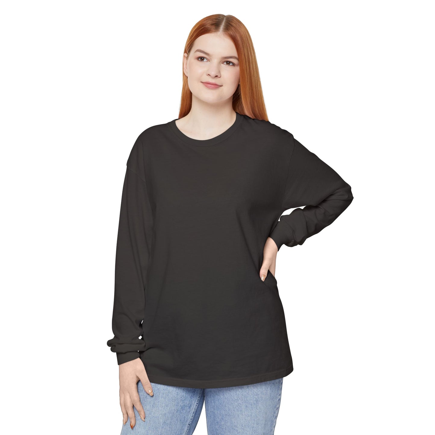 Long Sleeve T-Shirt — Pink Scream Mask Back Graphic For Women