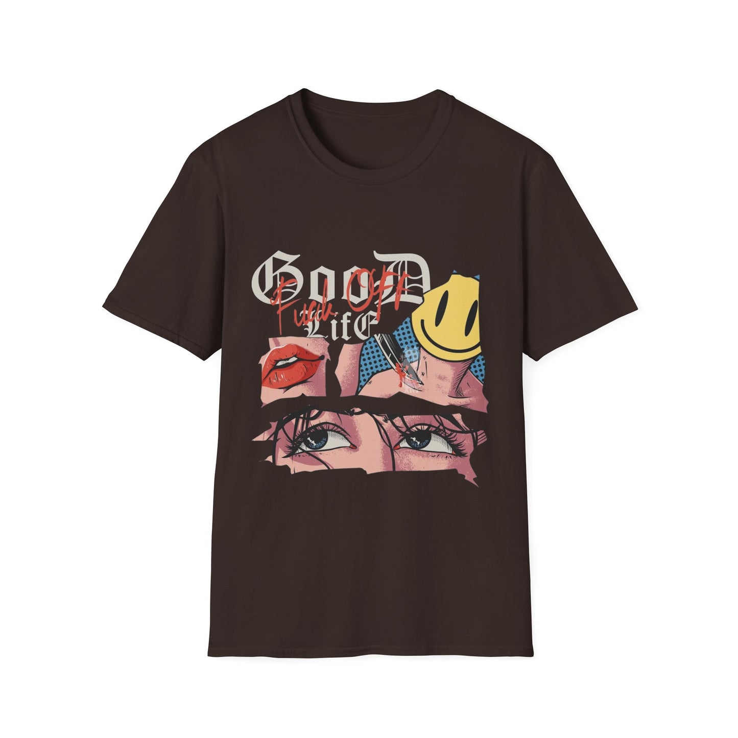 Good Life Glitch T-Shirt – Edgy Anime Streetwear – Retro Pop Art Graphic Tee For Women